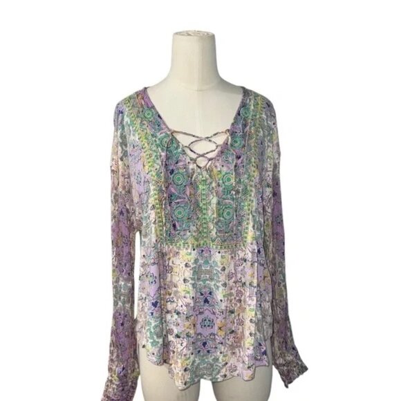 ANTHROPOLOGIE Odetta Embroidered Top sz Small - Picture 4 of 8
